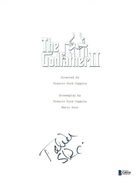 Talia Shire Signed Autographed THE GODFATHER II 2 Movie Script Beckett BAS COA