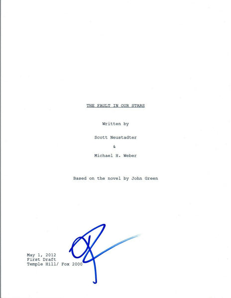 Josh Boone Signed Autographed THE FAULT IN OUR STARS Script Screenwriter COA VD