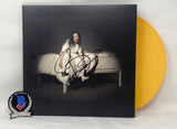 Billie Eilish Signed When We All Fall Asleep Vinyl Record Album LP Beckett COA