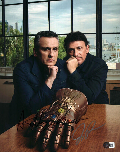 Joe & Anthony Russo Signed 11x14 Photo Avengers Captain America Beckett COA