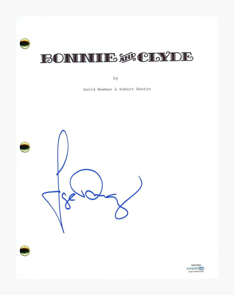 Faye Dunaway Signed Autographed Bonnie and Clyde Movie Script ACOA COA