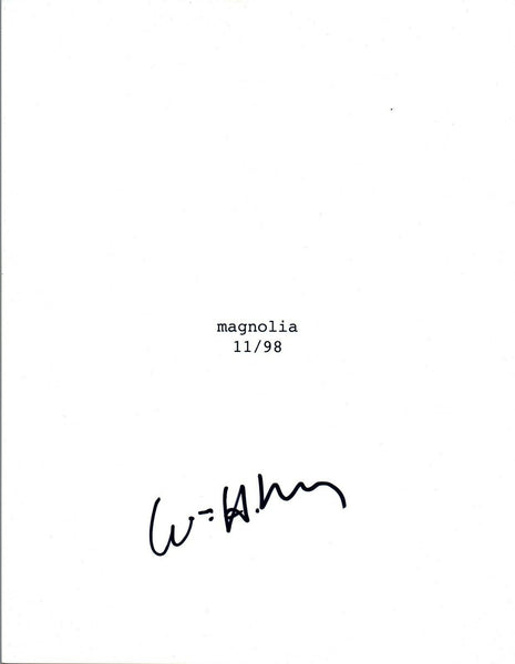 William H Macy Signed Autographed MAGNOLIA Full Movie Script COA VD