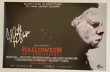 Nick Castle Signed Halloween 11x17 Movie Poster Photo Michael Myers Beckett COA