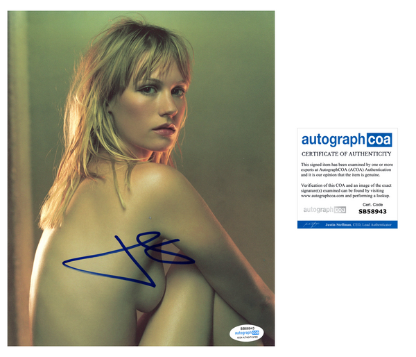 January Jones Signed Autograph 8x10 Photo Mad Men Actress Sexy ACOA COA