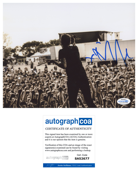 Tim McIlrath Signed Autographed 8x10 Photo Rise Against ACOA COA