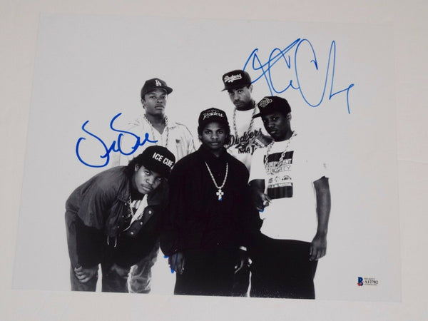 NWA N.W.A. Signed Autographed 11X14 Photo by 3 MC REN DR. DRE & ICE CUBE BAS COA