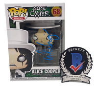 Alice Cooper Signed Autographed Funko Pop Rocks #68 Figure Beckett COA
