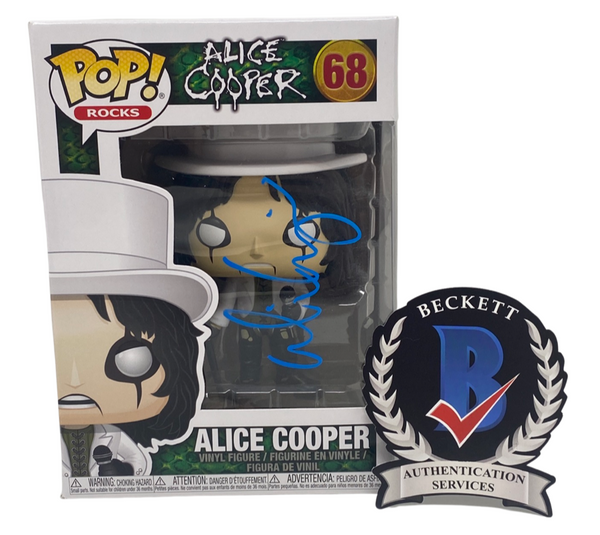 Alice Cooper Signed Autographed Funko Pop Rocks #68 Figure Beckett COA