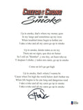 Tommy Chong Signed Cheech & Chong UP IN SMOKE Song Lyric Sheet Beckett BAS COA