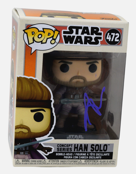 Alden Ehrenreich Signed Autograph Funko Pop Star Wars Han Solo 472 Beckett COA