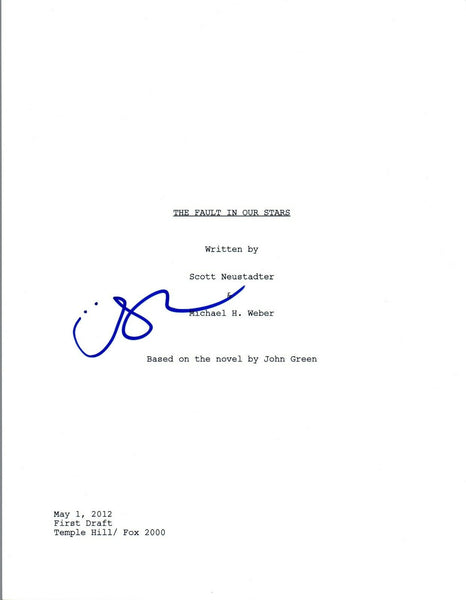 Shailene Woodley Signed Autographed THE FAULT IN OUR STARS Script COA VD
