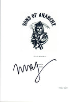 Mark Boone Junior Signed Autographed SONS OF ANARCHY Pilot Episode Script COA VD