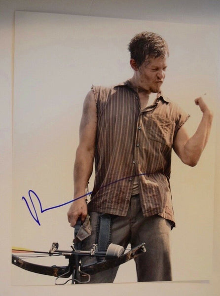 Norman Reedus Signed Autographed 11x14 Photo THE WALKING DEAD Daryl COA VD