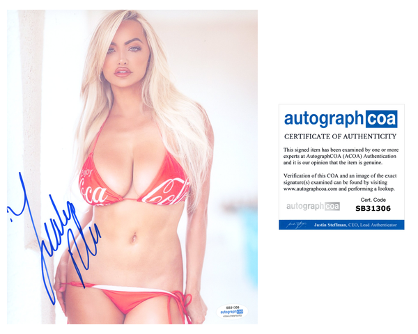 Lindsey Pelas Signed Autographed 8x10 Photo Playboy Model Sexy ACOA COA