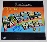 Bruce Springsteen Signed Greetings From Asbury Park NJ Record Album Beckett COA