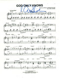 David Marks Signed Autograph The Beach Boys GOD ONLY KNOWS Sheet Music Page COA