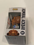 Tim Rose Signed Admiral Ackbar Funko Pop Star Wars It's A Trap Beckett COA