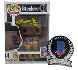 Antonio Brown Signed Autographed Funko Pop Pittsburgh Steelers #62 Beckett COA