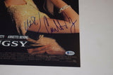 Warren Beatty Annette Bening Signed BUGSY 11X17 Poster Photo BAS Beckett COA
