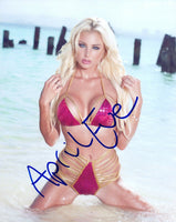 April Eve Puck Signed Autographed 8x10 Photo Playboy Model COA