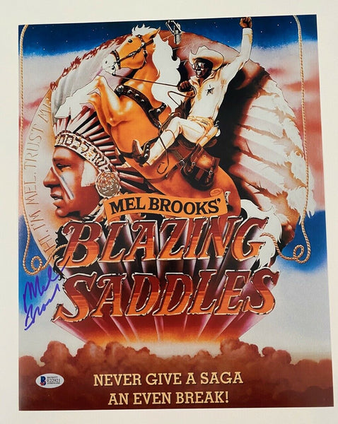 Mel Brooks Signed Autographed 11x14 Photo BLAZING SADDLES BAS Beckett COA