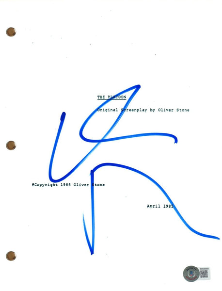Willem Dafoe Signed Platoon Full Movie Script Screenplay Autograph Beckett COA