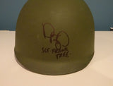 DAN AYKROYD SIGNED AUTOGRAPHED ARMY HELMET 1941 W/ SGT. FRANK TREE INSCRIPTION