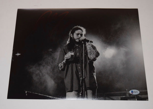Post Malone Signed Autograph 11x14 Photo Beerbongs & Bentley's Beckett BAS COA