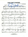 David Marks Signed Autograph The Beach Boys GOD ONLY KNOWS Sheet Music Page COA