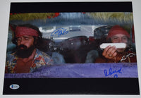 Cheech Marin & Tommy Chong Signed Autograph 11x14 Photo Up In Smoke Beckett COA