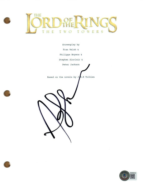 Andy Serkis Signed Autograph Lord of The Rings The Two Towers Script Beckett COA