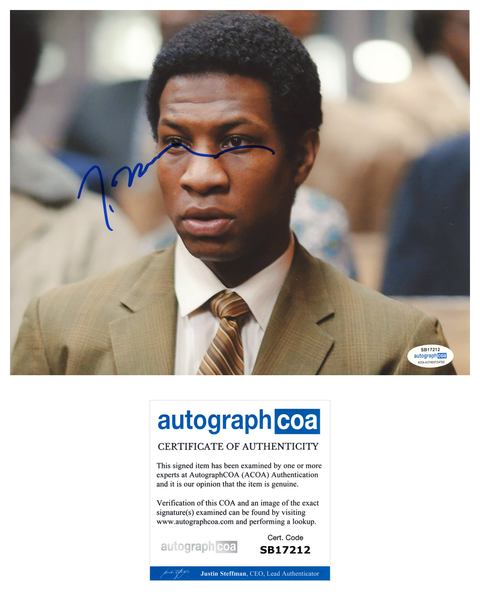 Jonathan Majors Signed Autographed 8x10 Photo Lovecraft Country Loki ACOA COA