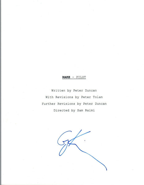 Greg Kinnear Signed Autographed RAKE Pilot Episode Script COA VD