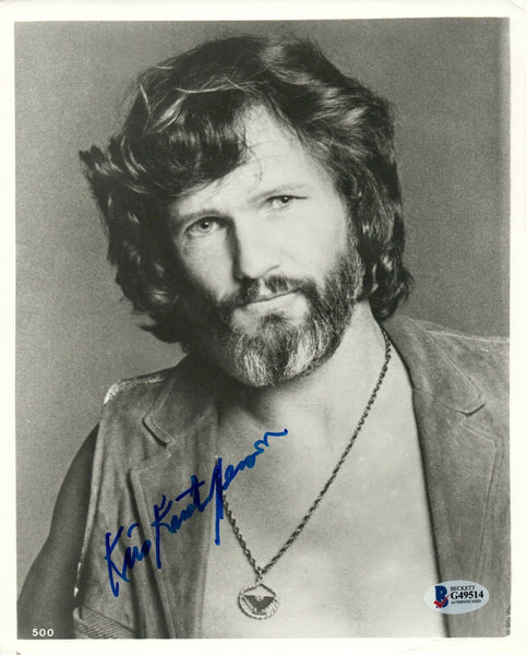 Kris Kristofferson Signed 8x10 Photo The Highwaymen A STAR IS BORN Beckett COA