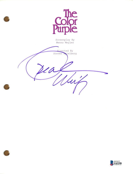 Oprah Winfrey Signed Autograph The Color Purple Movie Script Full Screenplay BAS