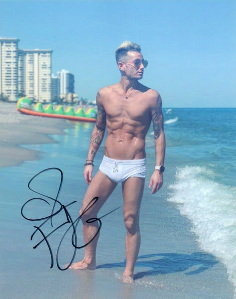 Frankie Grande Signed Autograph 8x10 Photo Shirtless Male Model Big Brother COA