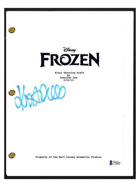 Kristen Bell Signed Autographed FROZEN Full Movie Script Beckett BAS COA