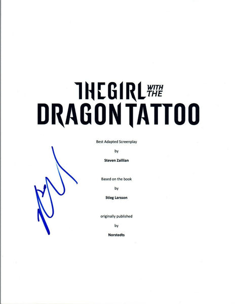 Rooney Mara Signed Autographed THE GIRL WITH THE DRAGON TATTOO Script COA VD