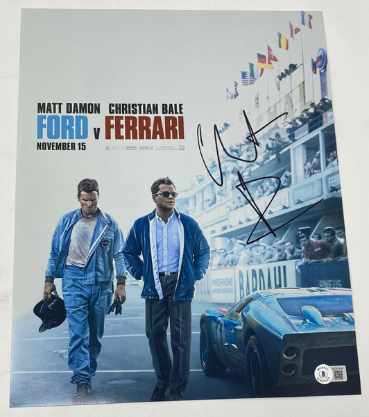 Christian Bale Signed Autographed 11x14 Photo Ford v Ferrari Beckett BAS COA