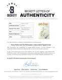 Daniel Radcliffe & Rupert Signed Harry Potter Philosopher's Script Autograph BAS