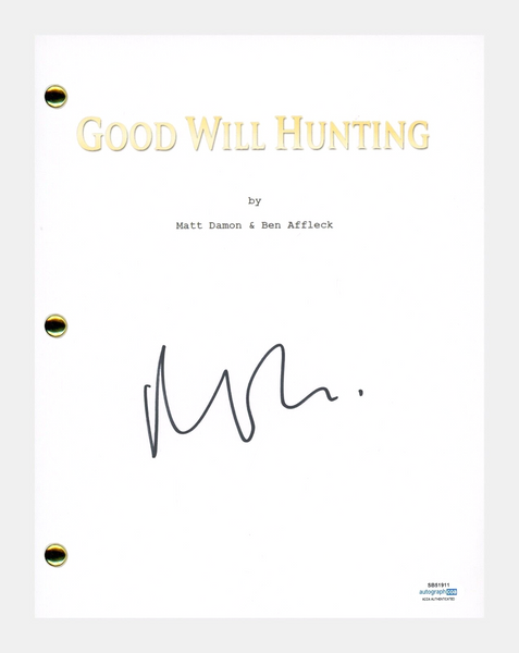 Matt Damon Signed Autographed Good Will Hunting Movie Script Screenplay ACOA COA
