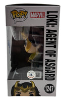 Matt Damon Signed Funko Pop Loki Agent of Asgard Thor Avengers Autograph BAS COA