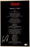 Corey Taylor Signed Slipknot People =$@!T 11x17 Lyrics Poster Photo Beckett COA