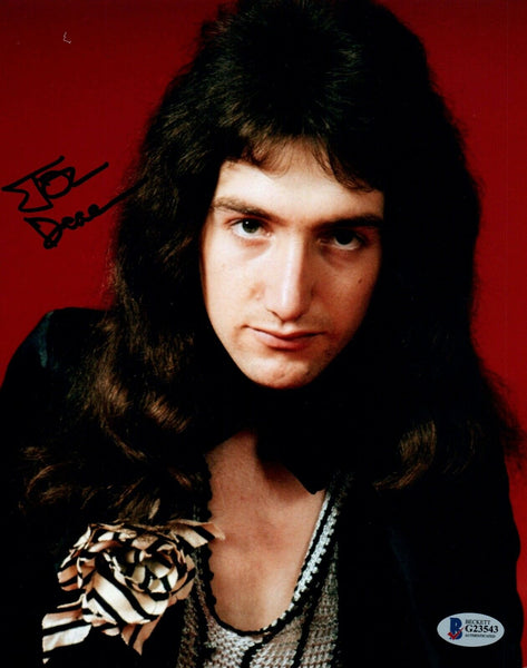 John Deacon Signed Autographed 8x10 Photo QUEEN Bassist Beckett BAS COA + Proof
