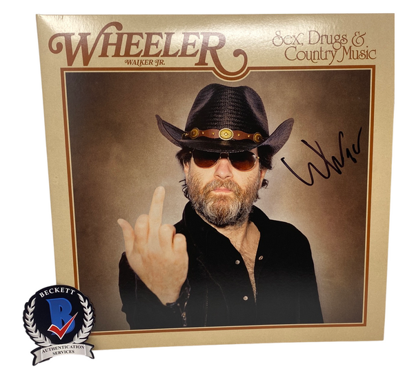 Wheeler Walker Jr Signed Sex Drugs & Country Music Vinyl Album LP Beckett COA