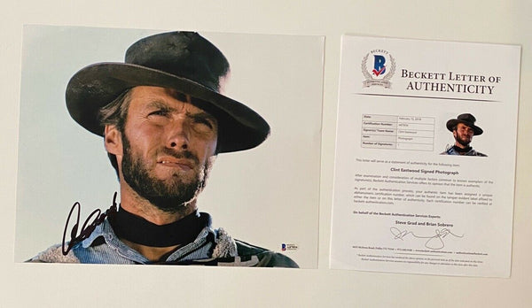 Clint Eastwood Signed The Good, the Bad and the Ugly 11x14 Photo Beckett COA LOA