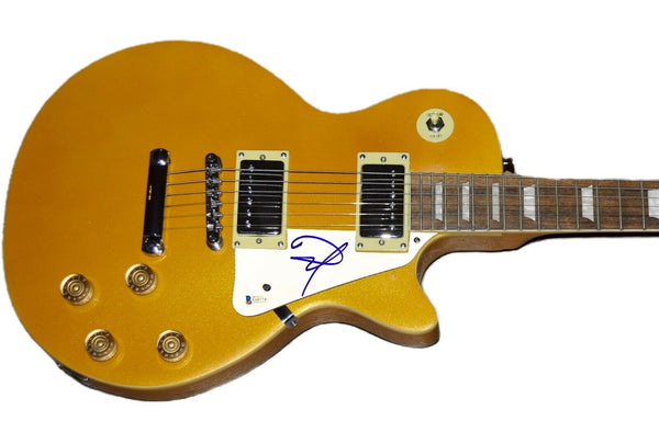 Dave Grohl Signed Autographed Gold LP Style Electric Guitar Beckett BAS COA