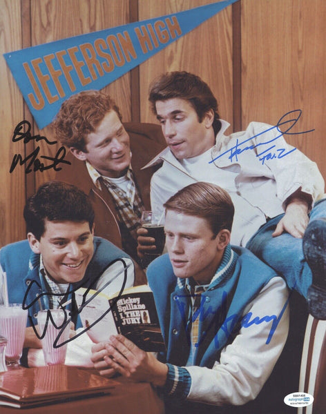 Happy Days Cast Signed Autographed 11x14 Photo Ron Howard Winkler x4 ACOA COA