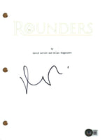 Matt Damon Signed Autograph Rounders Movie Script Full Screenplay Beckett COA
