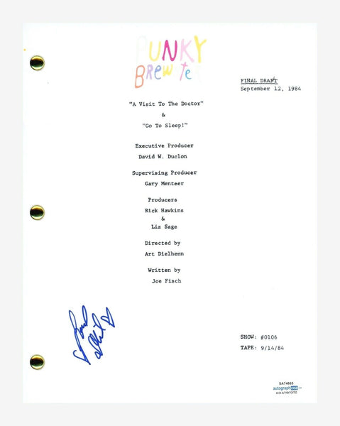 Soleil Moon Frye Signed Autographed Punky Brewster Pilot Episode Script ACOA COA